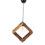 Opviq Square Antiquation Lámpara de Araña de Madera Marrón